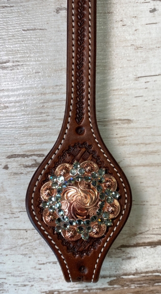 Glitzer Concho rosé gold grau